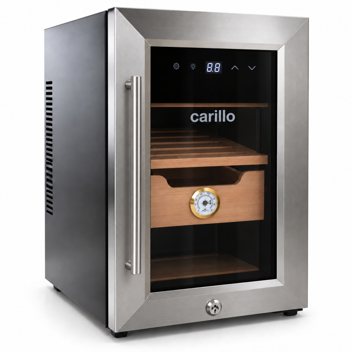 Carillo 150-Cigar Electric Humidor with lock 1 150 Carillo Cigars humidor with lock